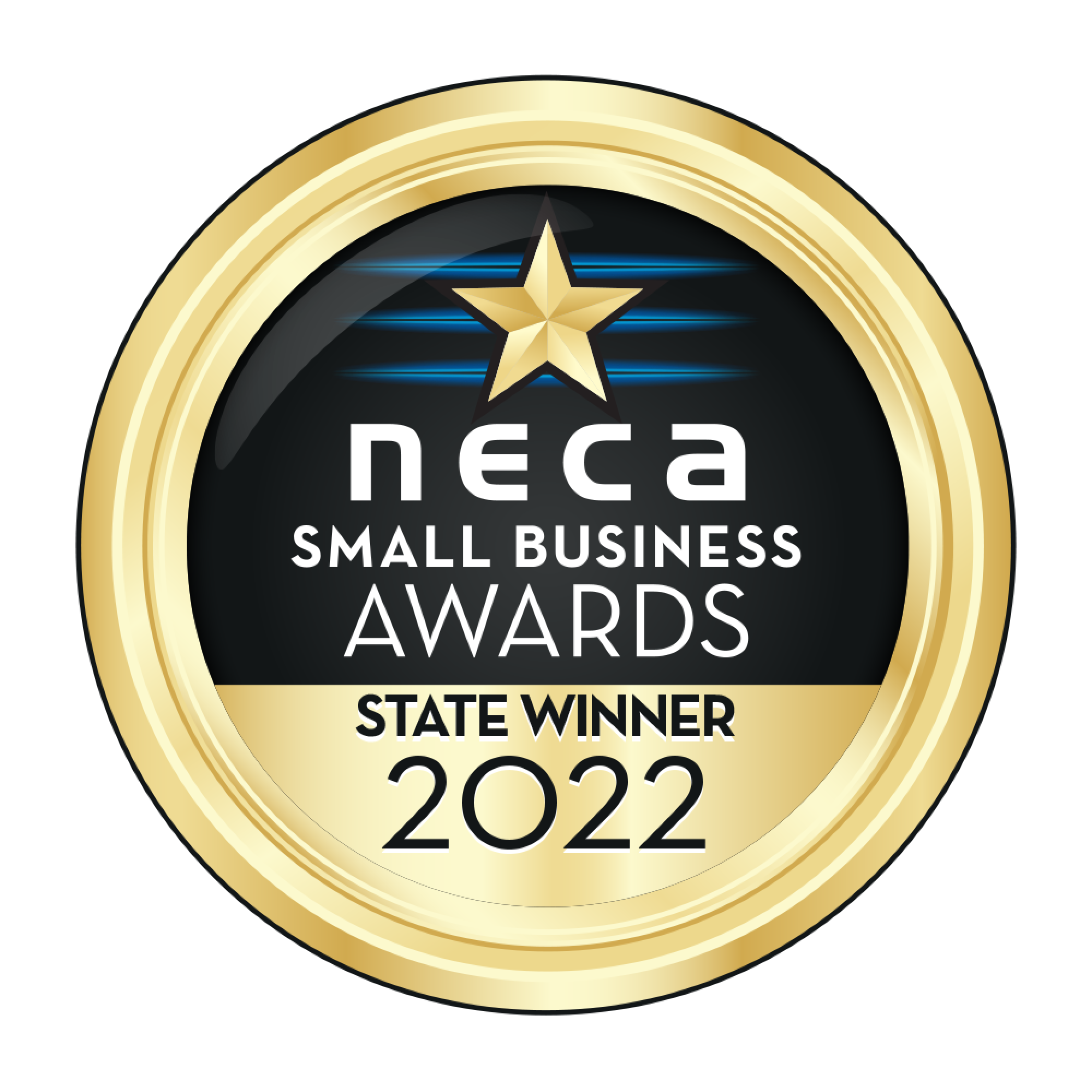 NECA AWARDS neca2022smallbusinessgoldmedstatewinrgb-002